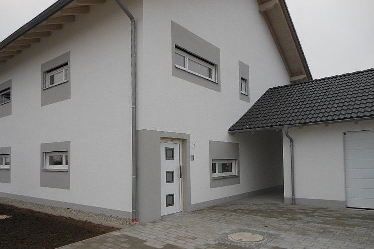 Außenansicht Doppelhaus in Rain, Kiefernstraße