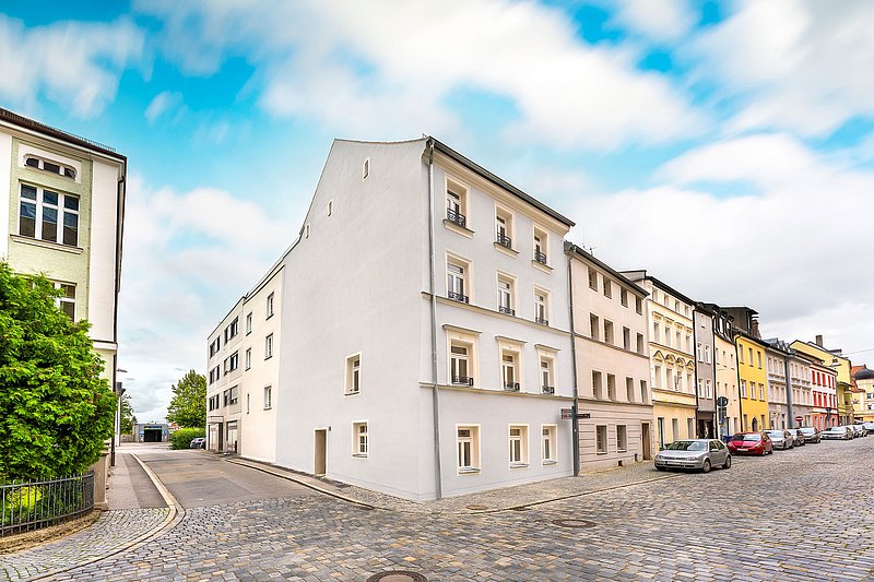 Außenansicht Sanierungsprojekt Denkmalschutz in Straubing