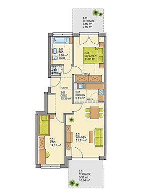 Entwurf Wohnung in der Gottfried-Keller-Straße in Straubing